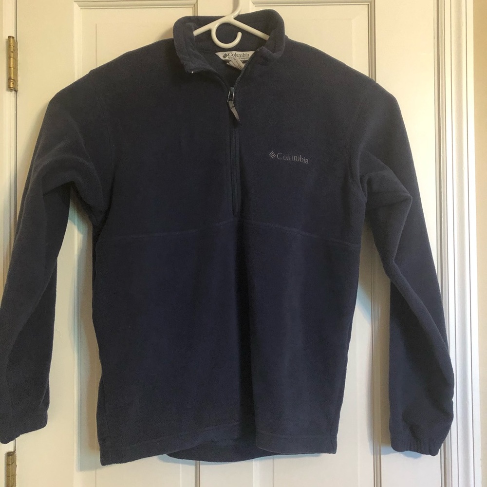Columbia Navy Blue Fleece 1/4 Zip Pullover SZ M